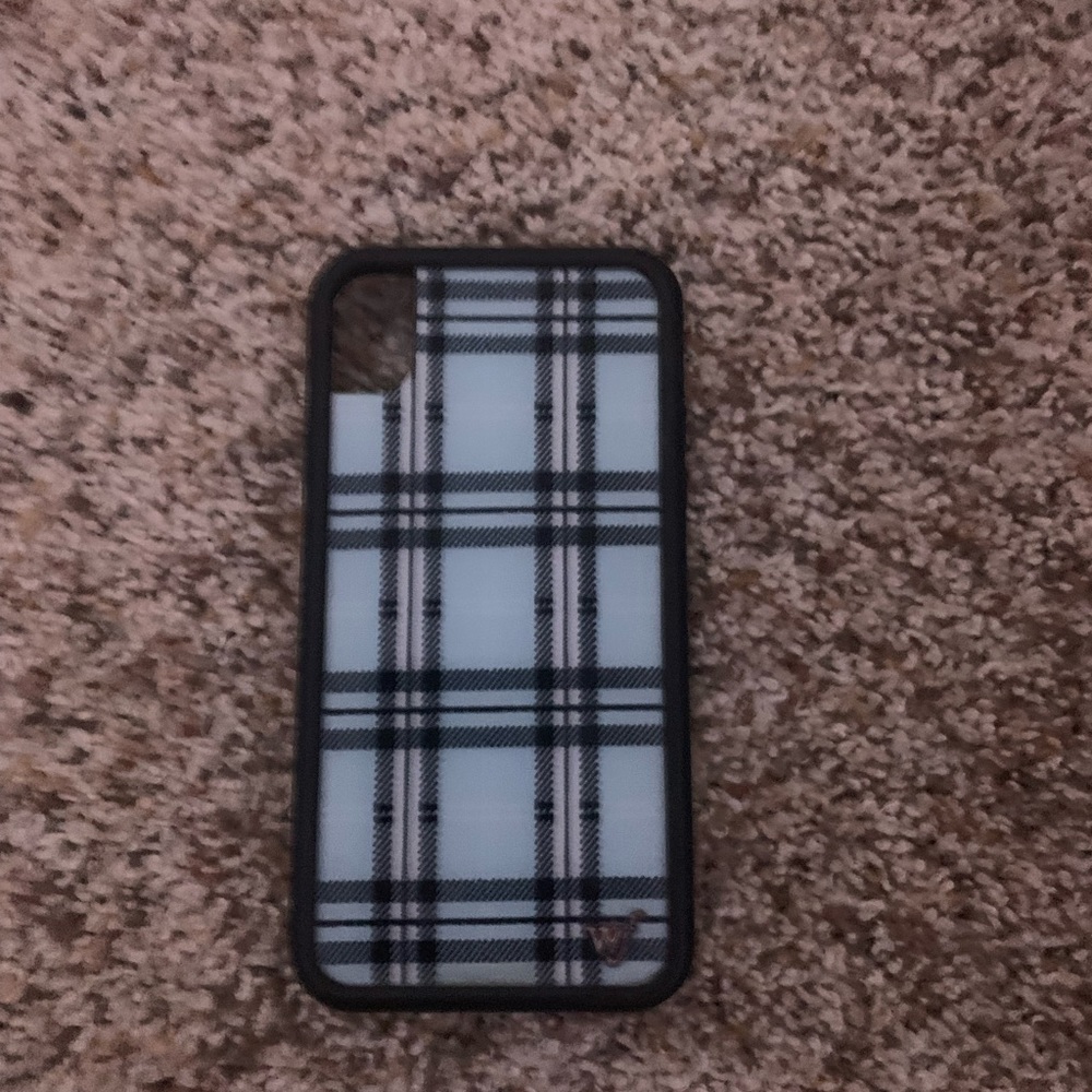 wildflower blue plaid xr case
